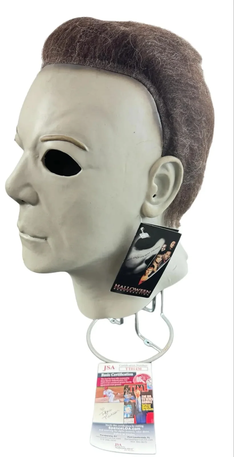 Brad Loree — Brad Loree signed Michael Myers Mask Halloween Resurrection 8 JSA Authentication, image 3