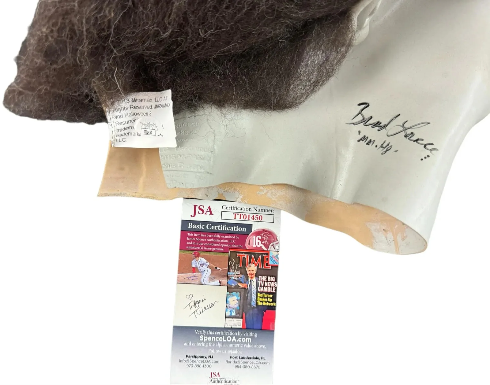 Brad Loree — Brad Loree signed Michael Myers Mask Halloween Resurrection 8 JSA Authentication, image 4