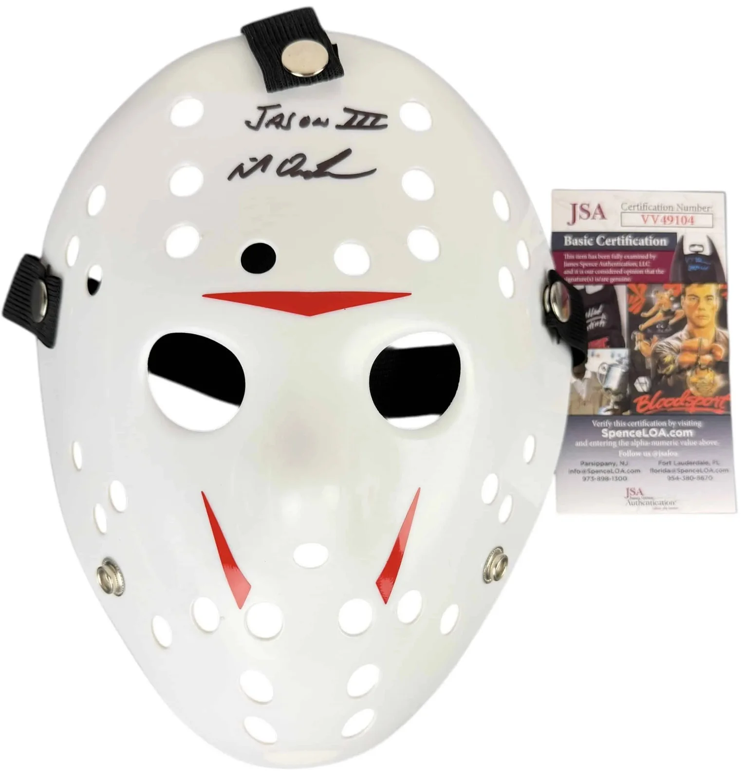 Mike DeLuna — Mike DeLuna signed Hockey Mask Jason Voorhees Friday the 13th Part 3 III JSA