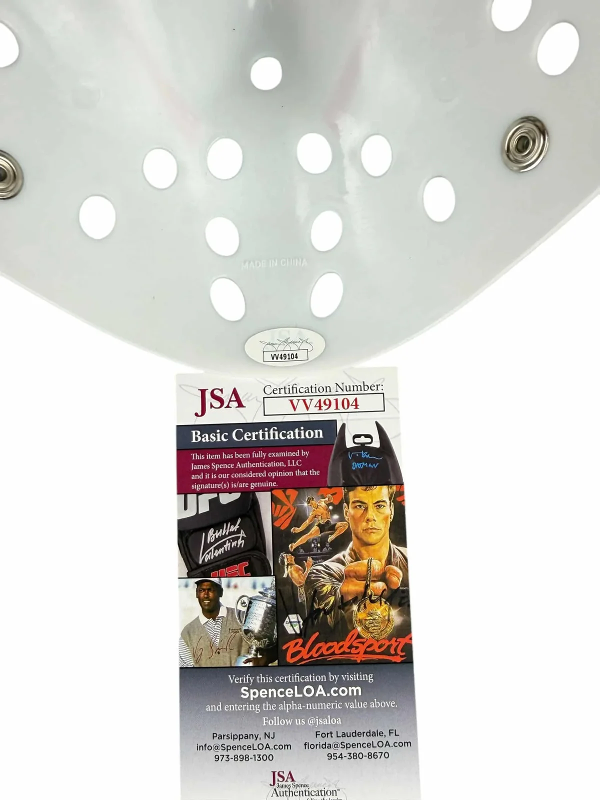 Mike DeLuna — Mike DeLuna signed Hockey Mask Jason Voorhees Friday the 13th Part 3 III JSA, изображение 2