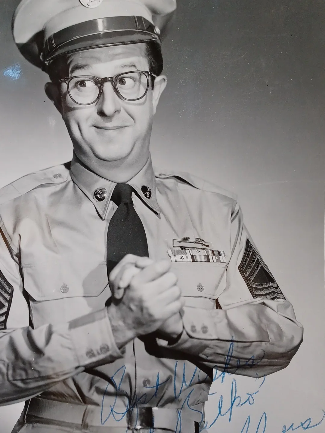 50's American Actor Phil Silvers Autographed Photo Sergeant Bilko RRP 446, изображение 3