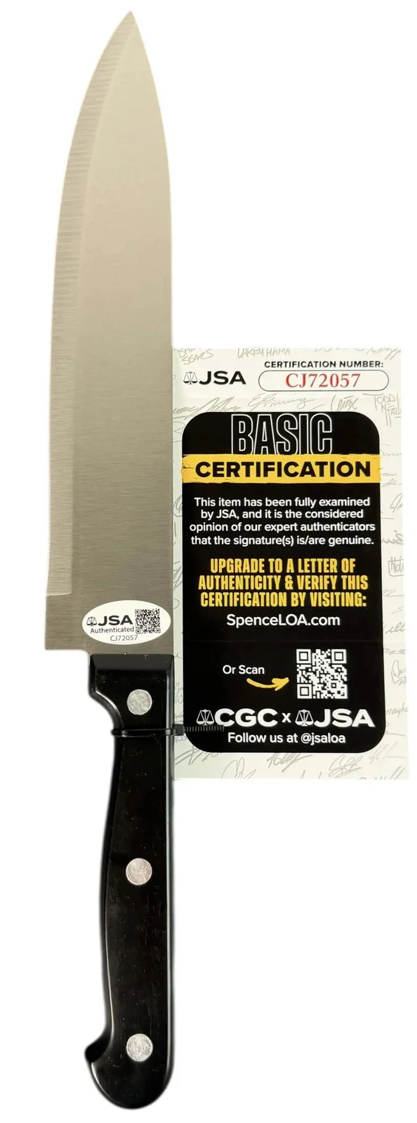 A. Michael Lerner — A. Michael Lerner signed Knife Michael Myers - Halloween 6 JSA Authentication, image 2