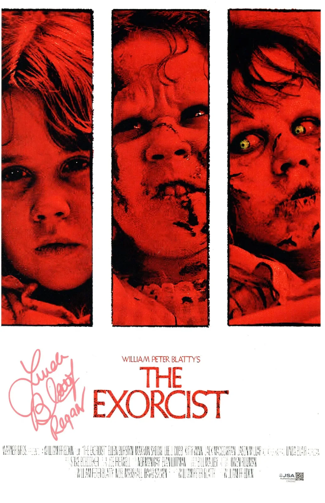 Linda Blair — Linda Blair signed 11x17 Poster Regan MacNeil - The Exorcist JSA Authentication