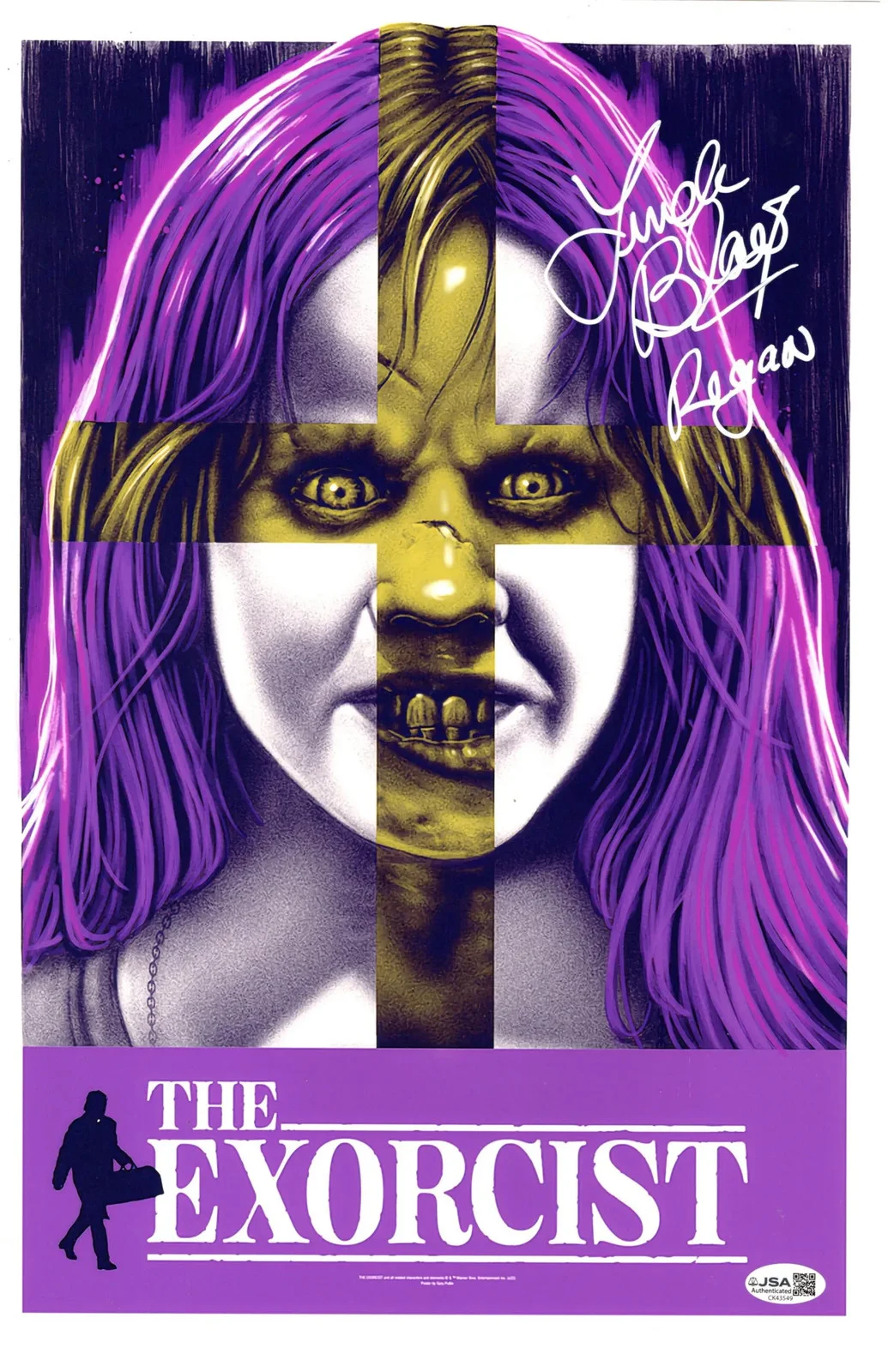 Linda Blair — Linda Blair signed 11x17 Poster Regan MacNeil - The Exorcist JSA Authentication
