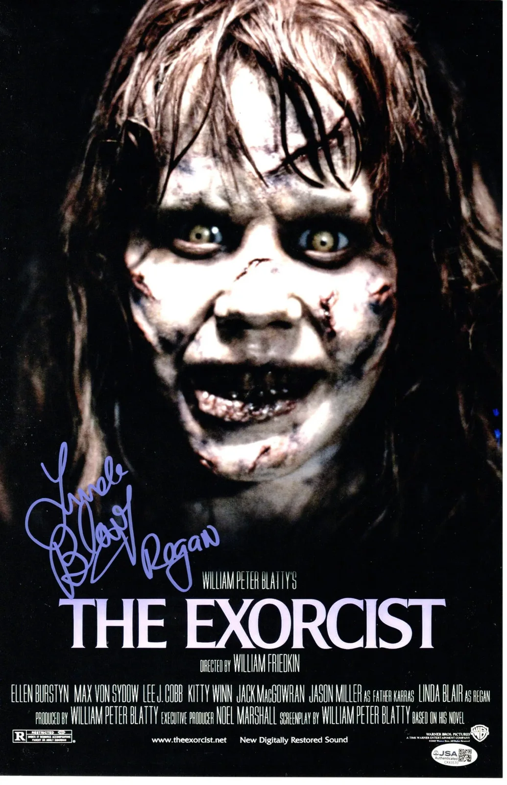 Linda Blair — Linda Blair signed 11x17 Poster Regan MacNeil The Exorcist JSA Authentication