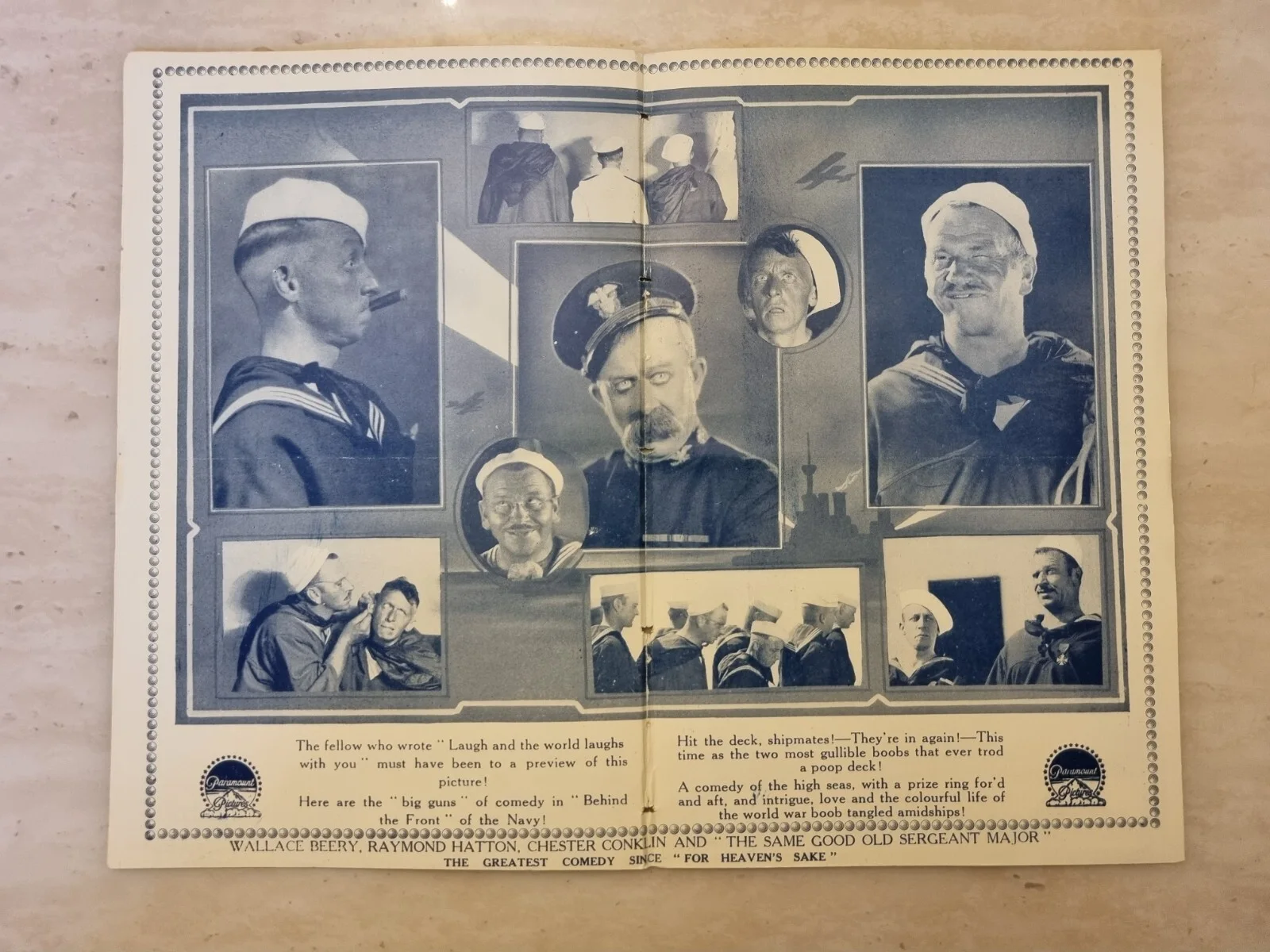 Cinema Programme We're In The Navy Now - Wallace Beery Raymond Hatton, изображение 3