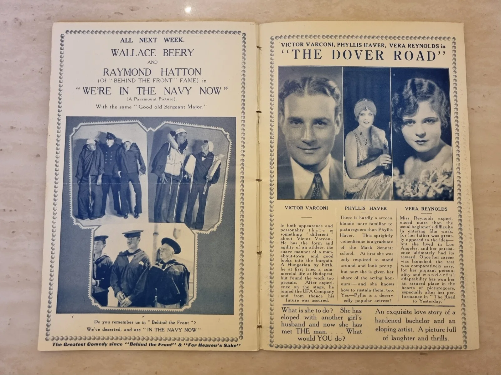 Cinema Programme We're In The Navy Now - Wallace Beery Raymond Hatton, изображение 4