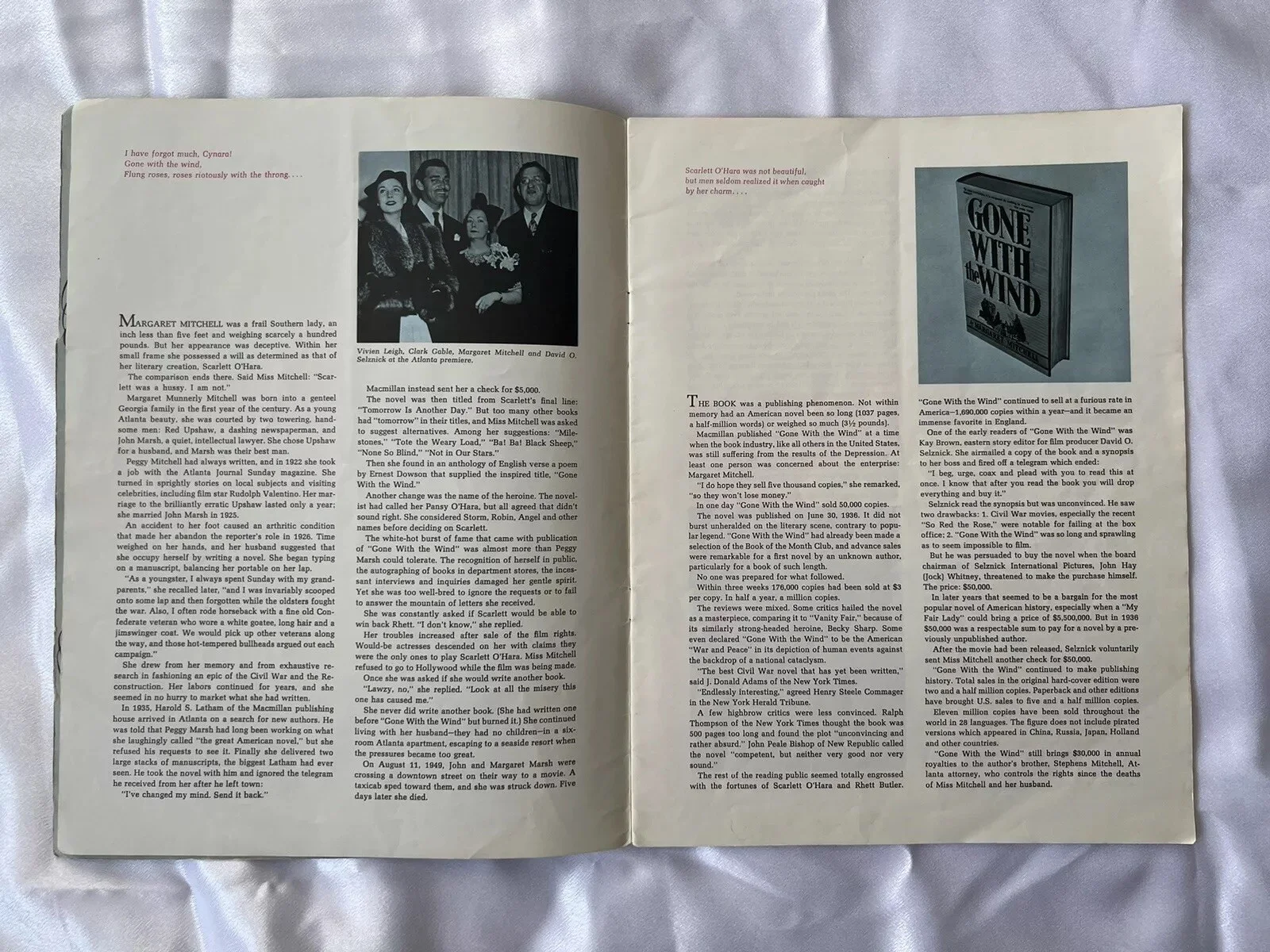The Story Of Gone With The Wind Film Brochure Program 1967 Book Collectible Vtg, изображение 4