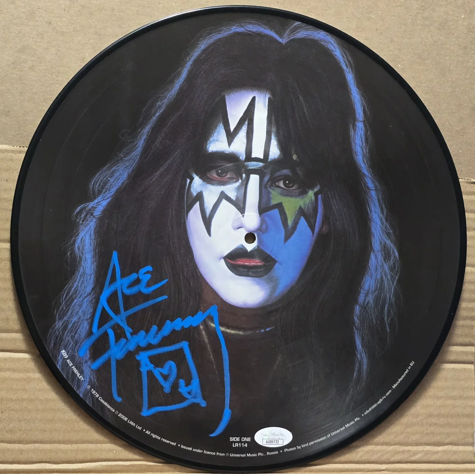 ACE FREHLEY KISS SIGNED SOLO ALBUM PICTURE DISC LP *JSA COA* Auto Autograph, изображение 2