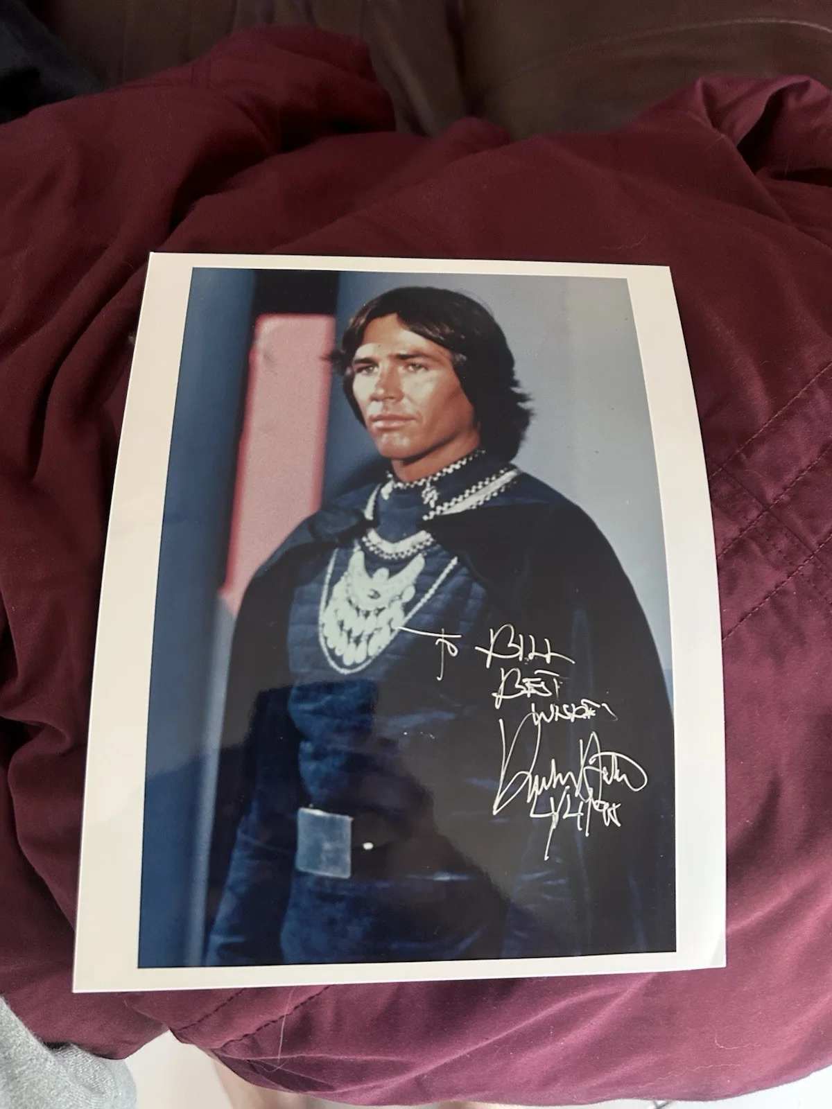 Richard Hatch — 8x10 Orig Battlestar Galactica Richard Hatch / Apollo Autographed Photo