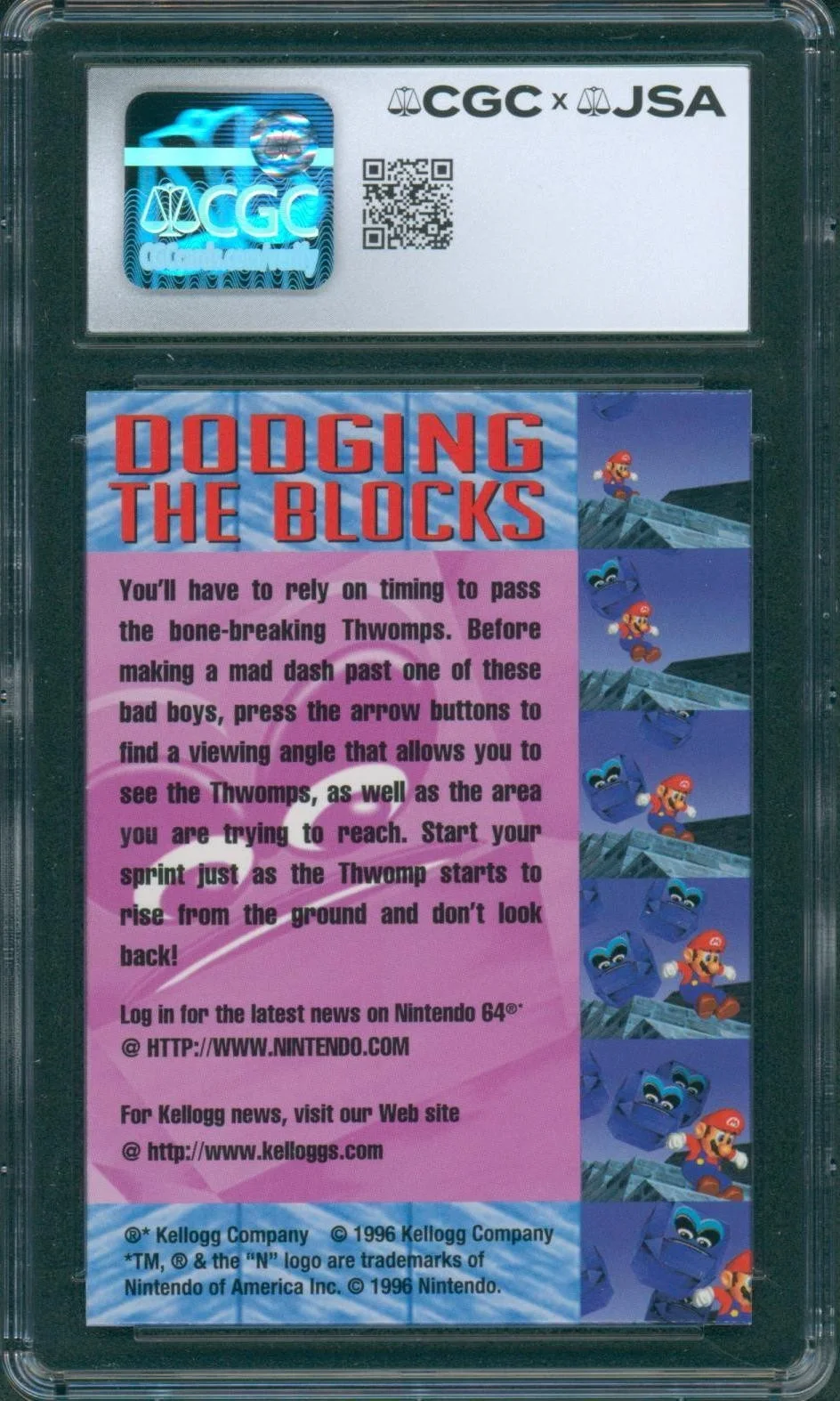 Charles Martinet — Charles Martinet Signed Lenticular Card Super Mario 64 Autograph CGC x JSA SLAB, image 2