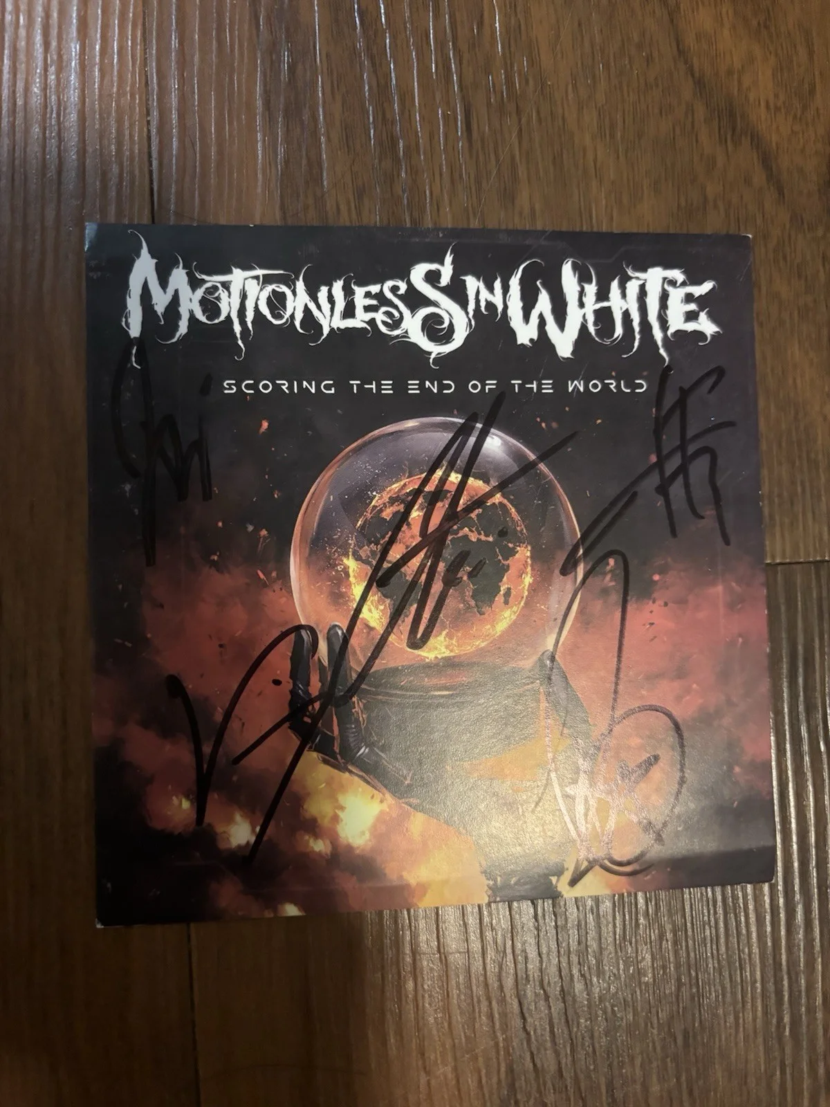 Motionless In White Signed Autographed CD Scoring the End of the World, image 2