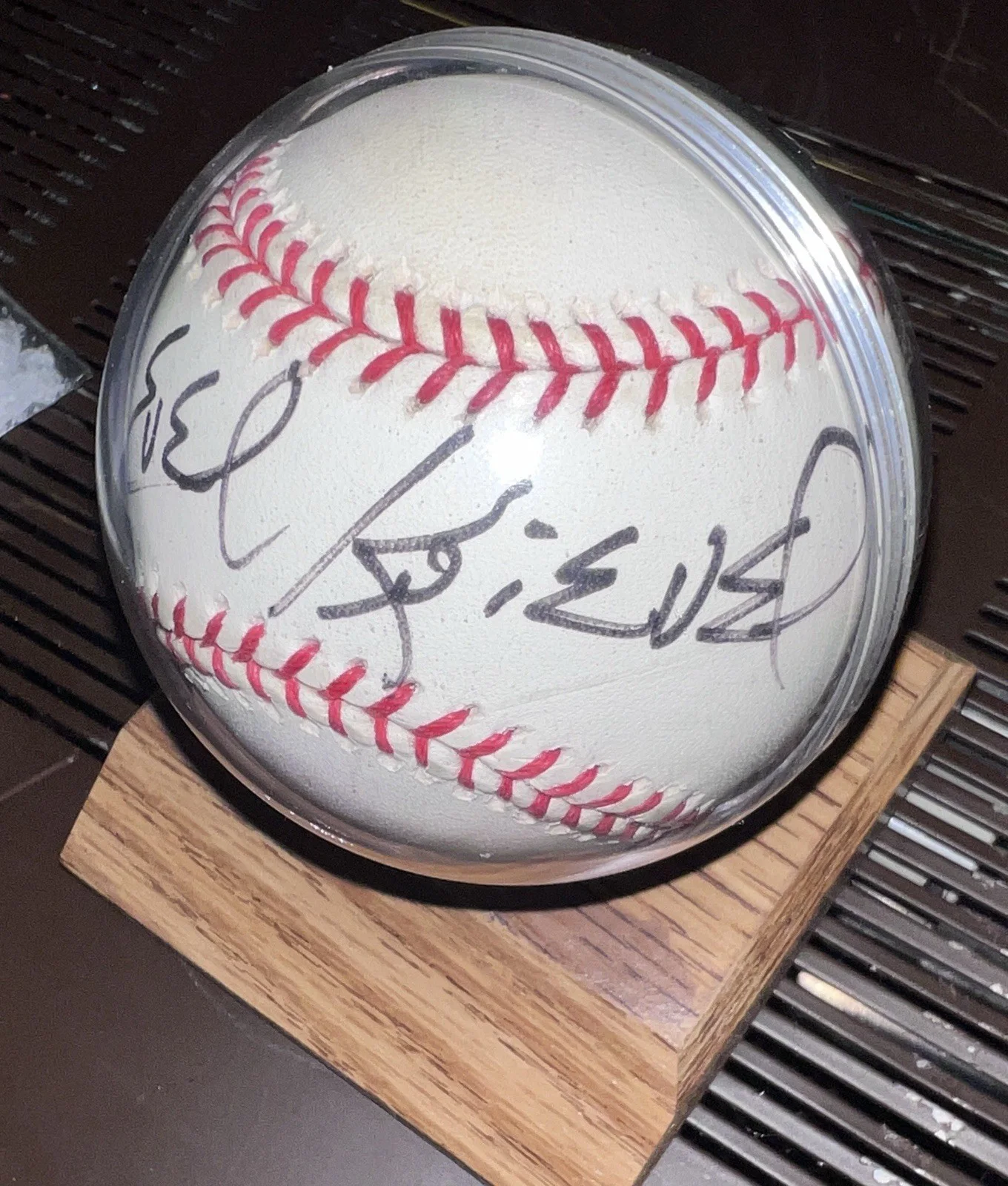 Evel Knievel — Evel Knievel Signed Baseball Motorcycle Jump Autograph Celebrity Dare Devil JSA, image 2