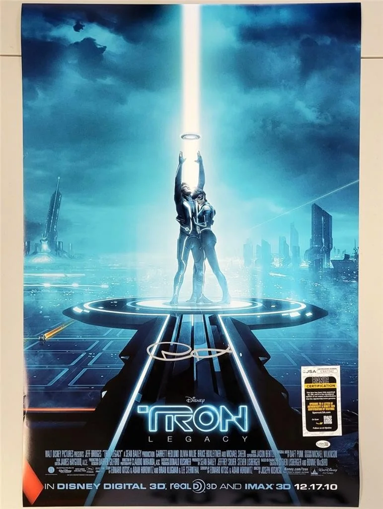Joseph Kosinski — Joseph Kosinski signed Tron Legacy 24x36 Photo Movie Poster autograph (D) ~ JSA