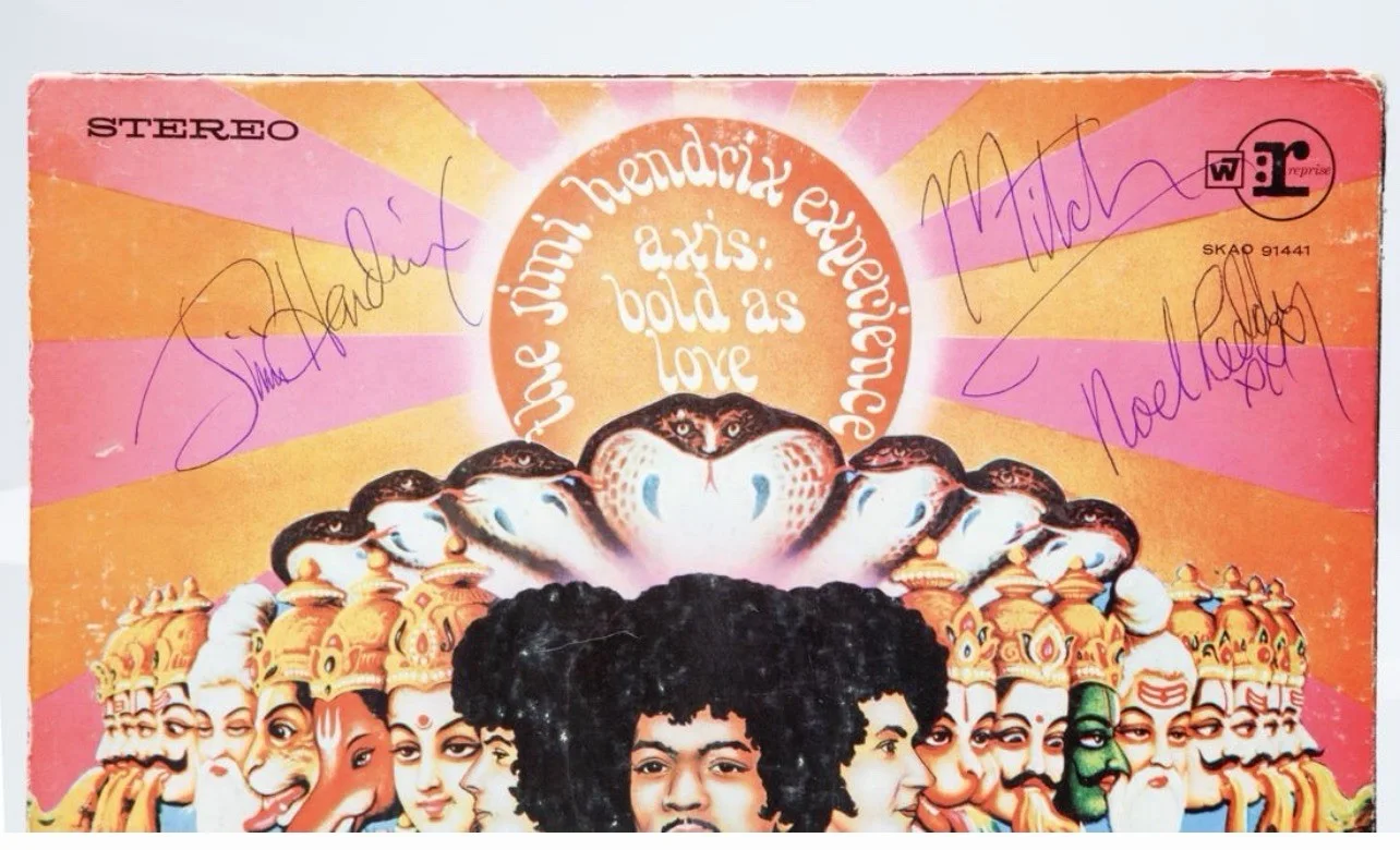 Jimi Hendrix Experience Signed Axis Bold Love Album Noel Redding Mitch Mitchell, image 2