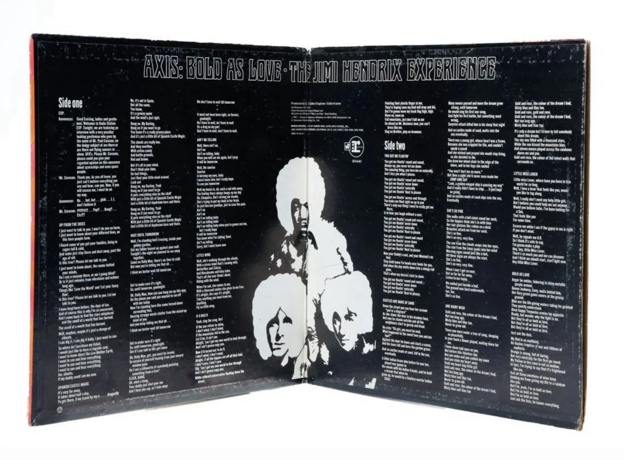 Jimi Hendrix Experience Signed Axis Bold Love Album Noel Redding Mitch Mitchell, image 4