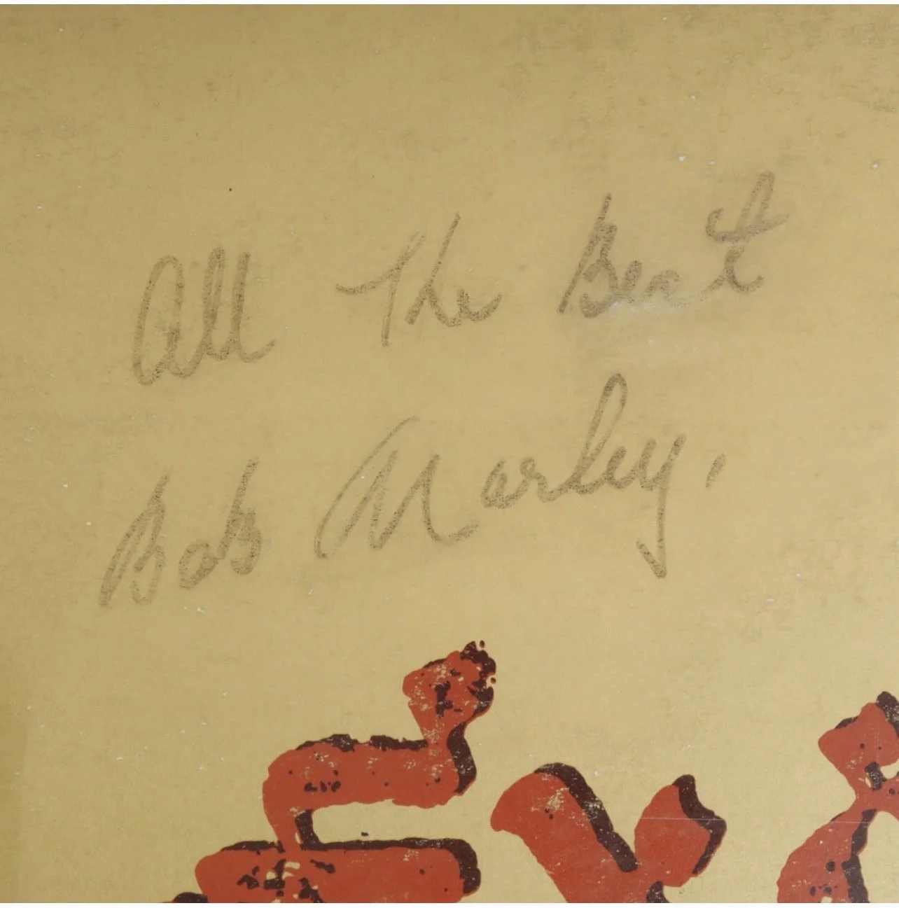 Bob Marley Signed Exodus Album Cover Autograph Rare Reggae Legend, image 2