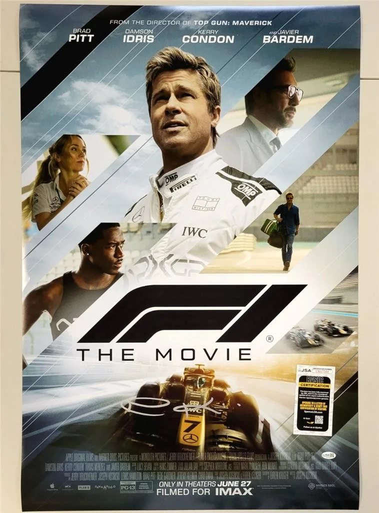 Joseph Kosinski — Joseph Kosinski signed F1: The Movie 24x36 Photo Poster autograph (A) ~ JSA