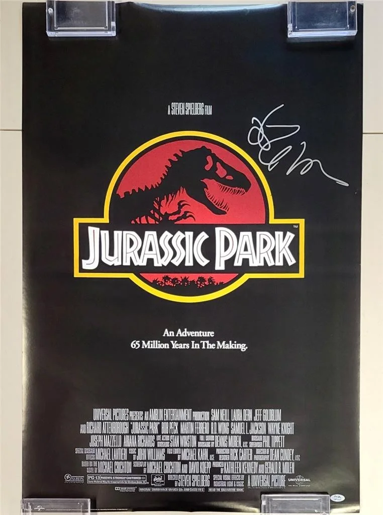 Jeff Goldblum — Jeff Goldblum signed Jurassic Park 24x36 Full Size Movie Poster autograph ~ PSA