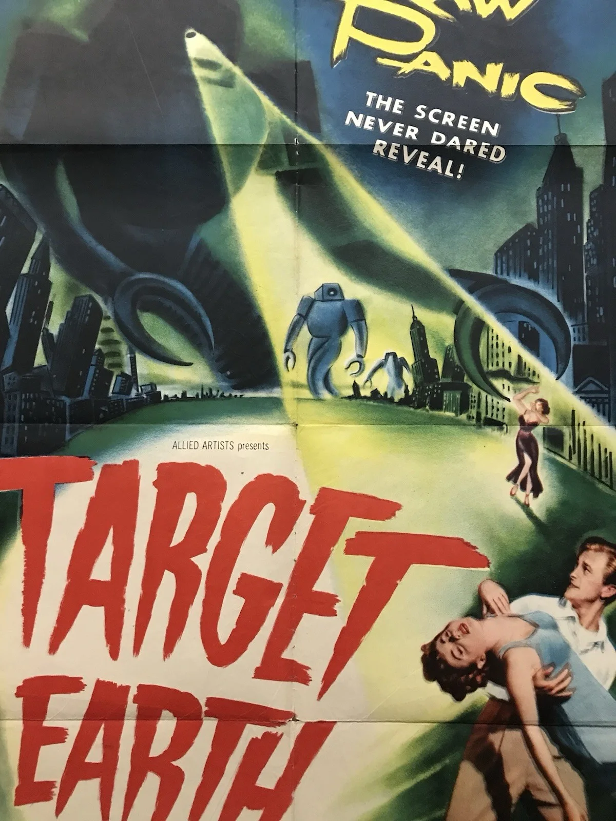 Target Earth (1954),Original One Sheet Movie Poster 27x41 Sci-Fi Robot Venus, изображение 4