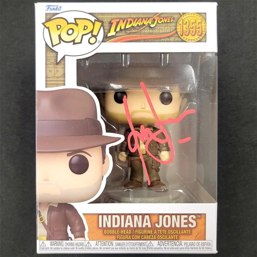 Harrison Ford — Harrison Ford signed Indiana Jones Funko Pop Figure 1355 autograph ~ Beckett BAS
