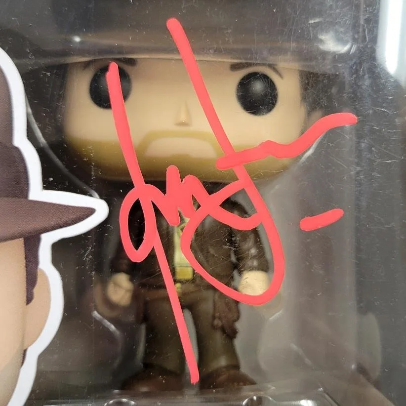 Harrison Ford — Harrison Ford signed Indiana Jones Funko Pop Figure 1355 autograph ~ Beckett BAS, изображение 2