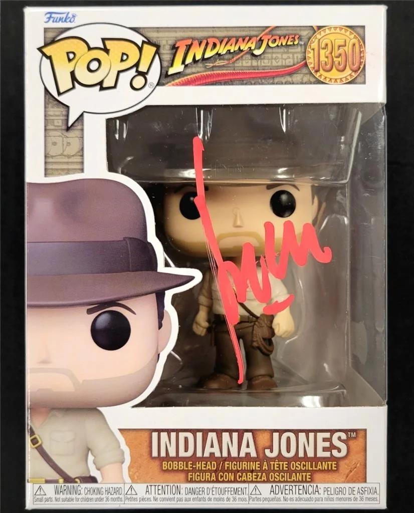 Harrison Ford — Harrison Ford signed Indiana Jones Funko Pop Figure 1350 autograph ~ Beckett BAS