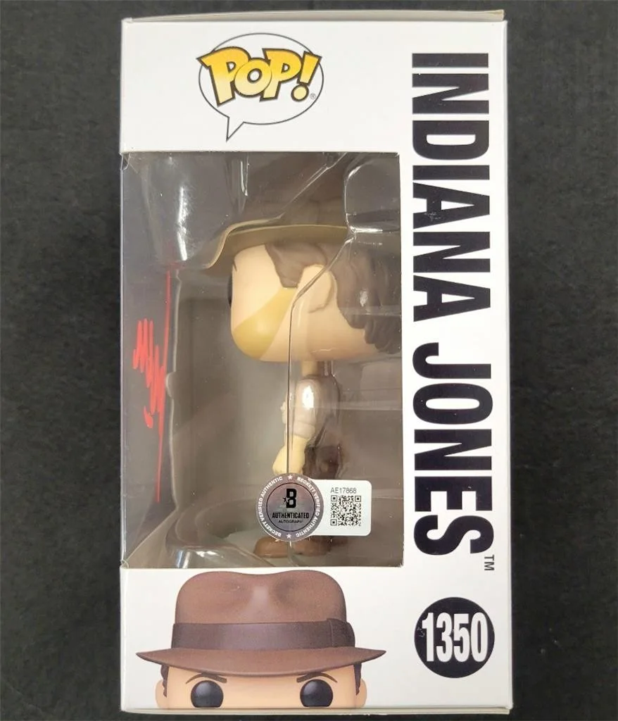Harrison Ford — Harrison Ford signed Indiana Jones Funko Pop Figure 1350 autograph ~ Beckett BAS, изображение 4