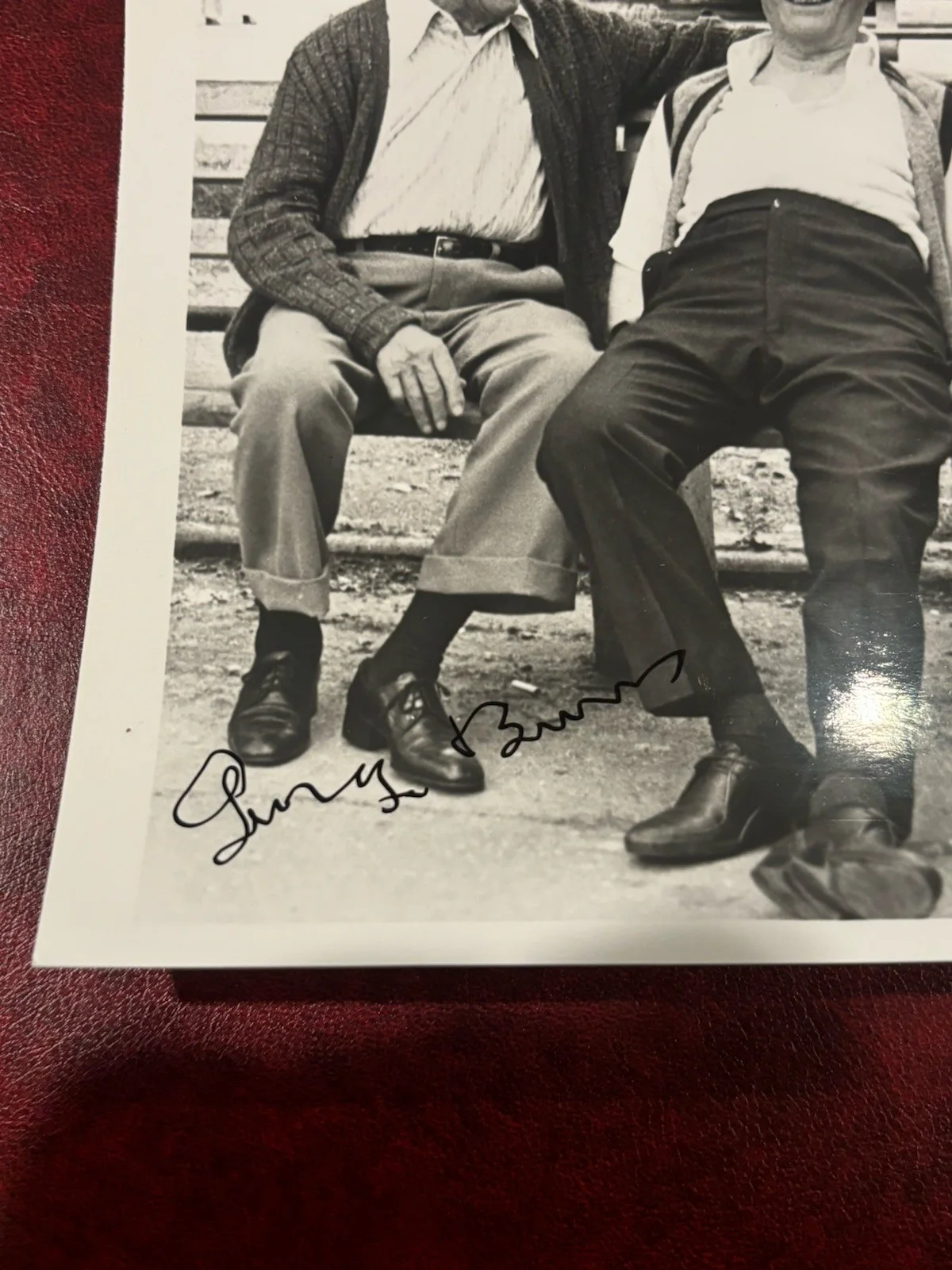 Art Carney, George Burns — Studio Photo 8 X 10 Autograph George Burns & Art Carney, изображение 3