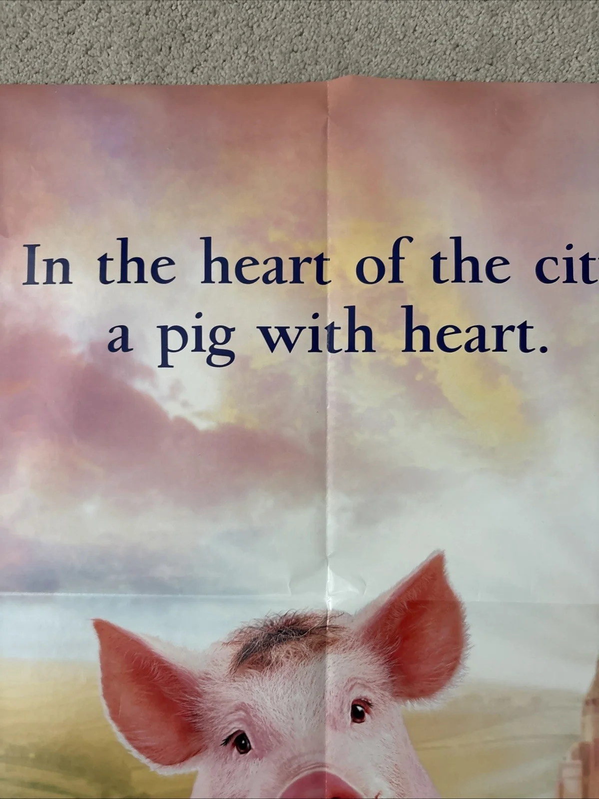 Babe Pig In The City (1998) Original US One Sheet Movie Poster, изображение 3