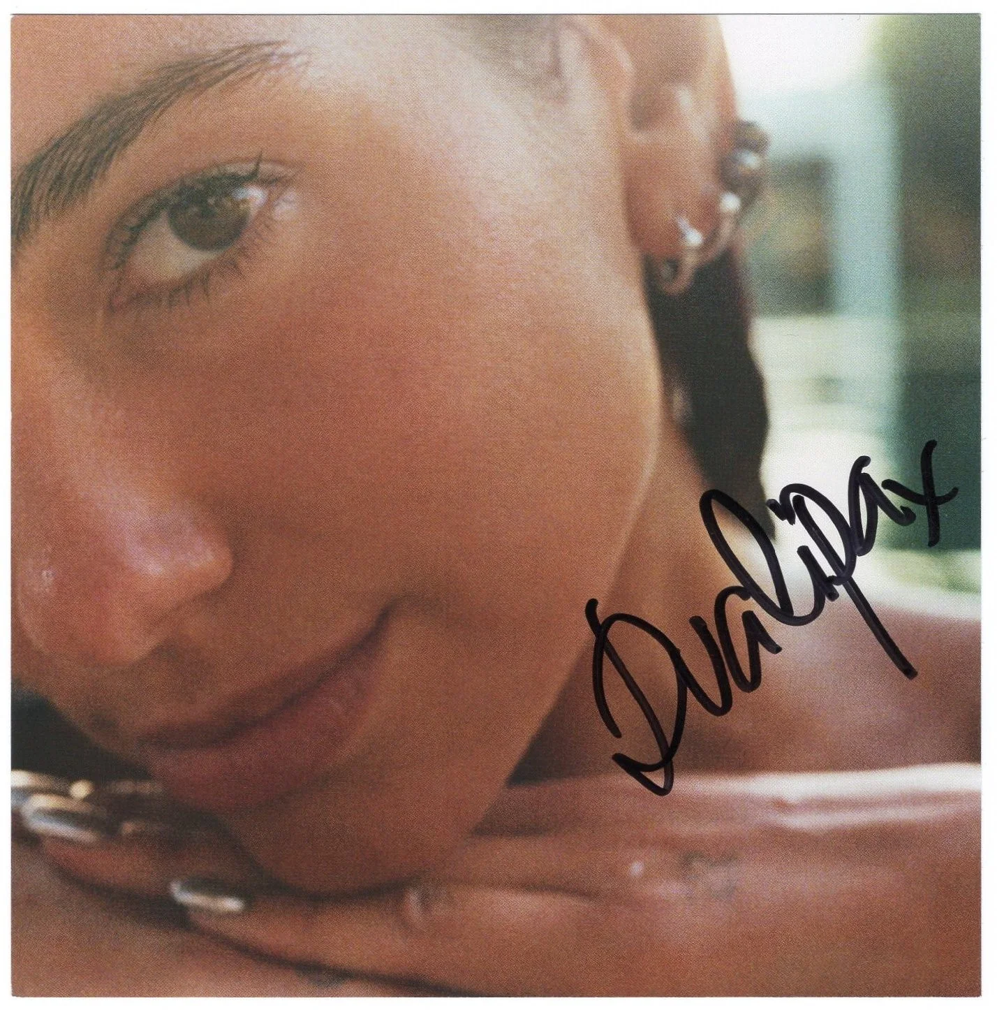 BEAUTIFUL AUTO! Dua Lipa RADICAL OPTIMISM Signed & Framed Photo CD Insert PSA!, image 2