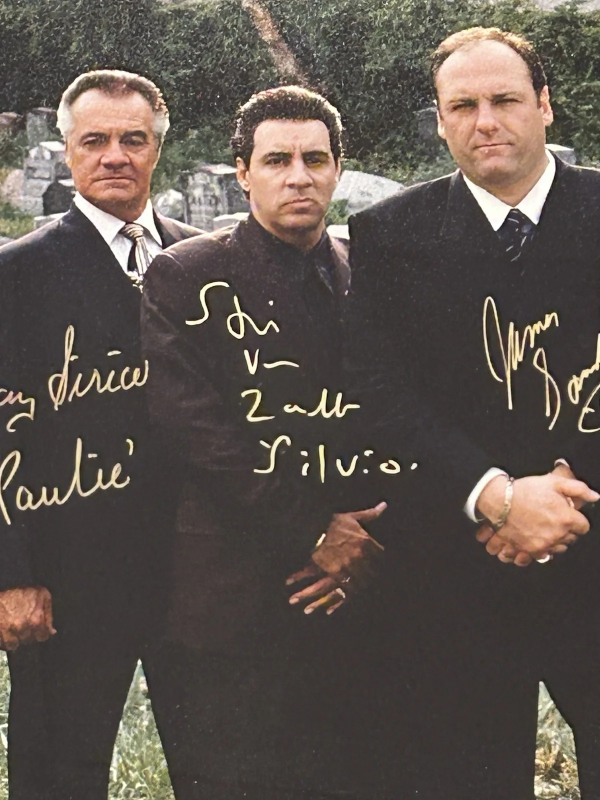 James Gandolfini — The Sopranos Cast Signed & Framed 16x20 Photo Auto & Inscriptions Steiner COA, image 5