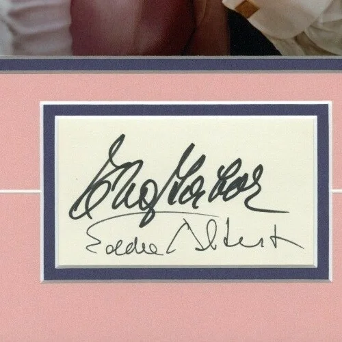 Eddie Albert, Eva Gabor — Green Akers-Eddie Albert/Eva Gabor double matted Photo & jointly Signed Card COA, image 2