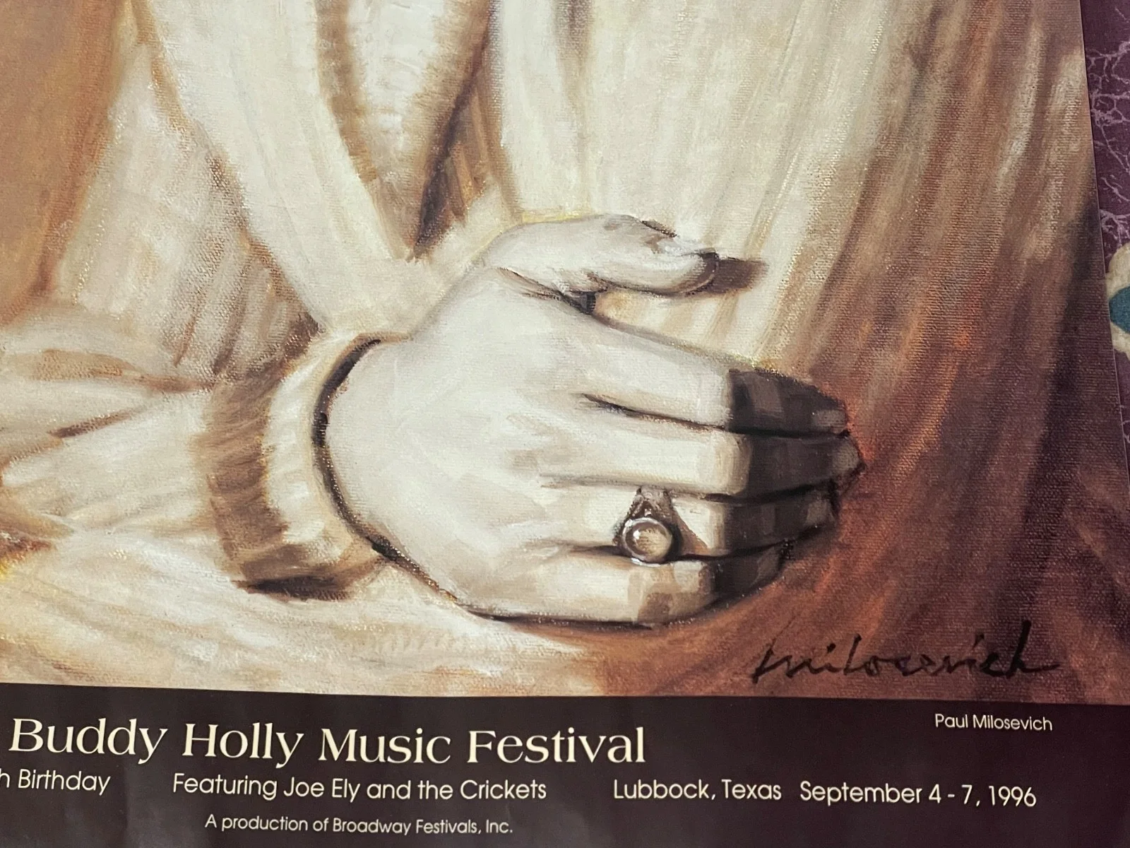 Paul Milosevich Signed Limited Edition Buddy Holly Festival Poster, image 4