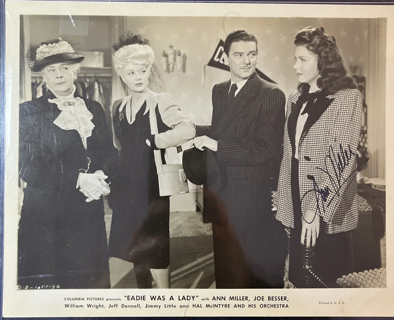 Ann Miller Signed 8x10 Movie Photo Eadie Was a Lady Columbia Pictures (2), изображение 2