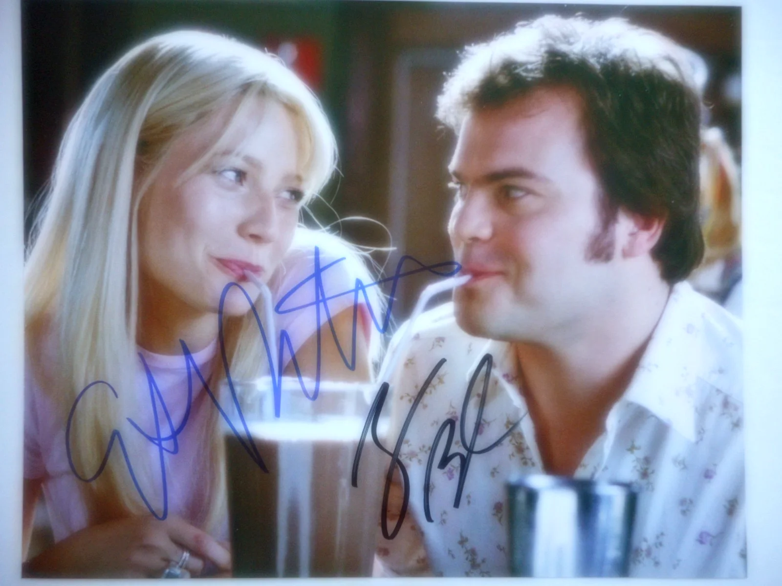 Gwyneth Paltrow & Jack Black — Gwyneth Paltrow &Jack Black 2x signed SHALLOW HAL 8x10 Photo COA & #d Holo