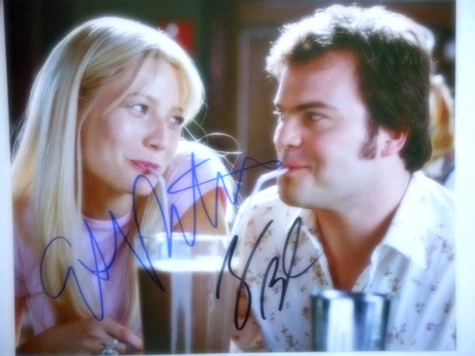 Gwyneth Paltrow, Jack Black — Gwyneth Paltrow &Jack Black 2x signed SHALLOW HAL 8x10 Photo COA & #d Holo, image 2