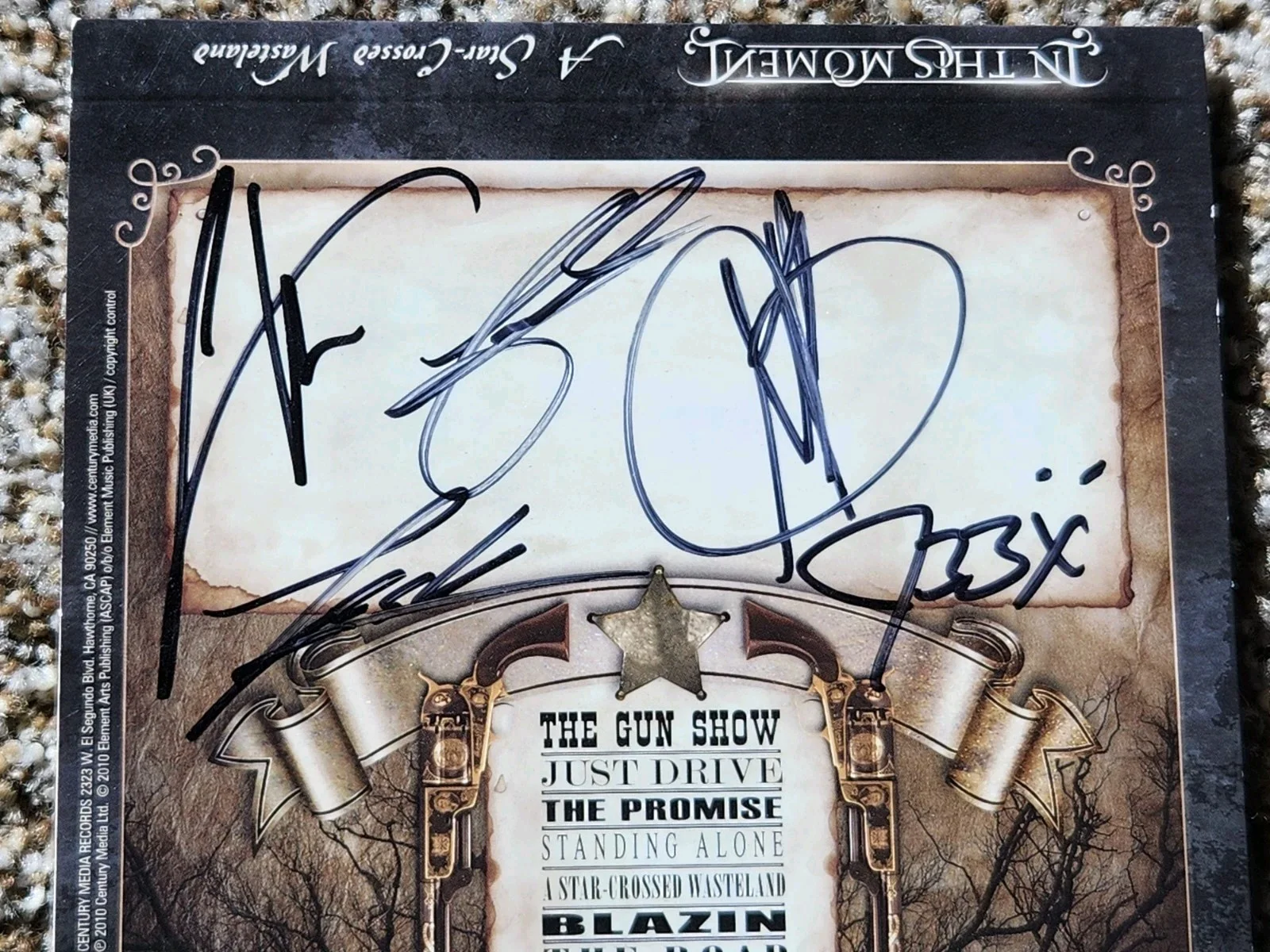 Signed In This Moment Star-Crossed Wasteland NEW Gold CD Maria Fully Autographed, изображение 3