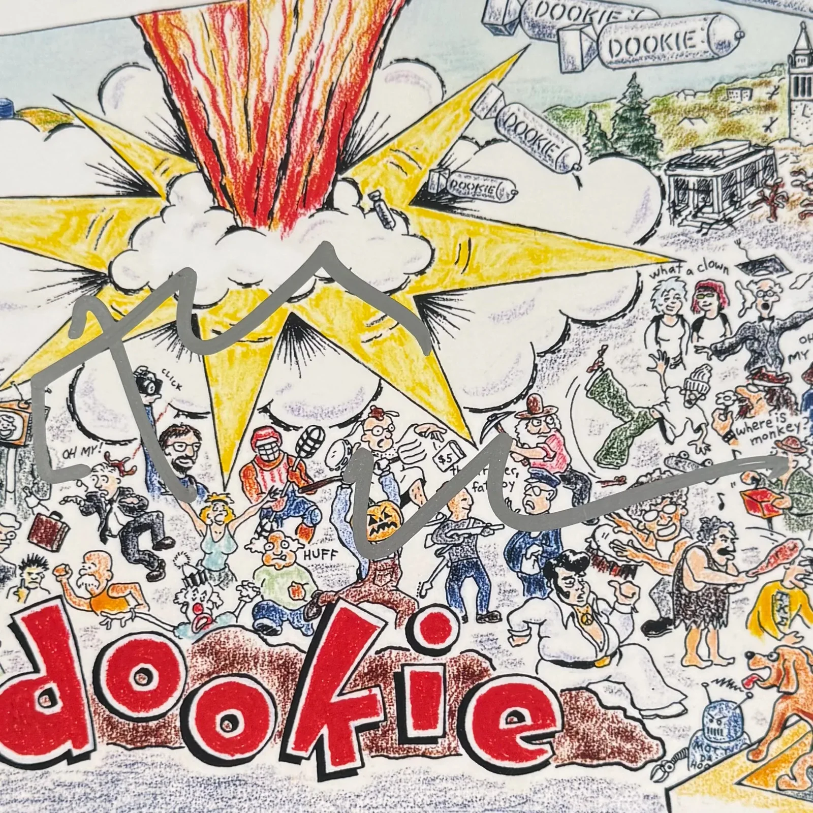 Tre Cool Signed Autographed Vinyl LP "Dookie" Green Day PSA/DNA Authenticated, изображение 2