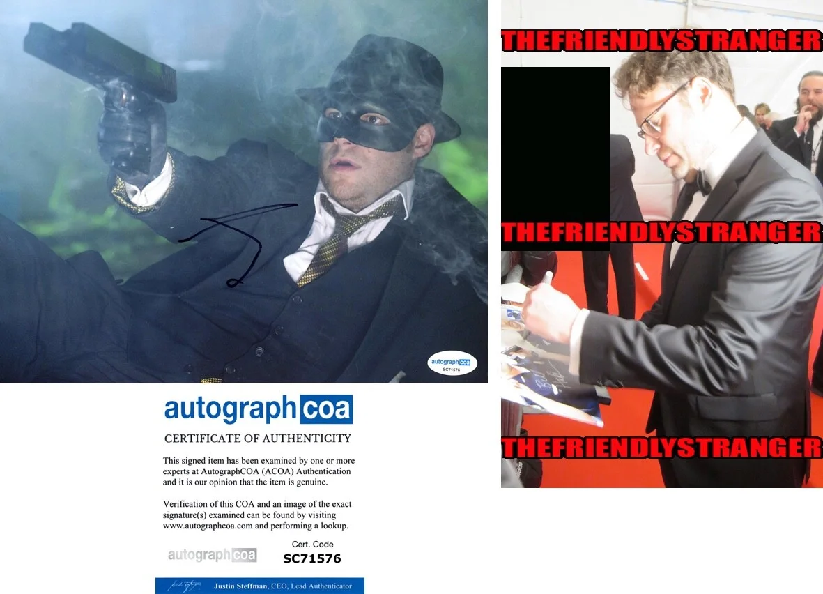 SETH ROGEN — Seth Rogen signed "THE GREEN HORNET" 8x10 Photo AUTOGRAPHED The Studio ACOA COA