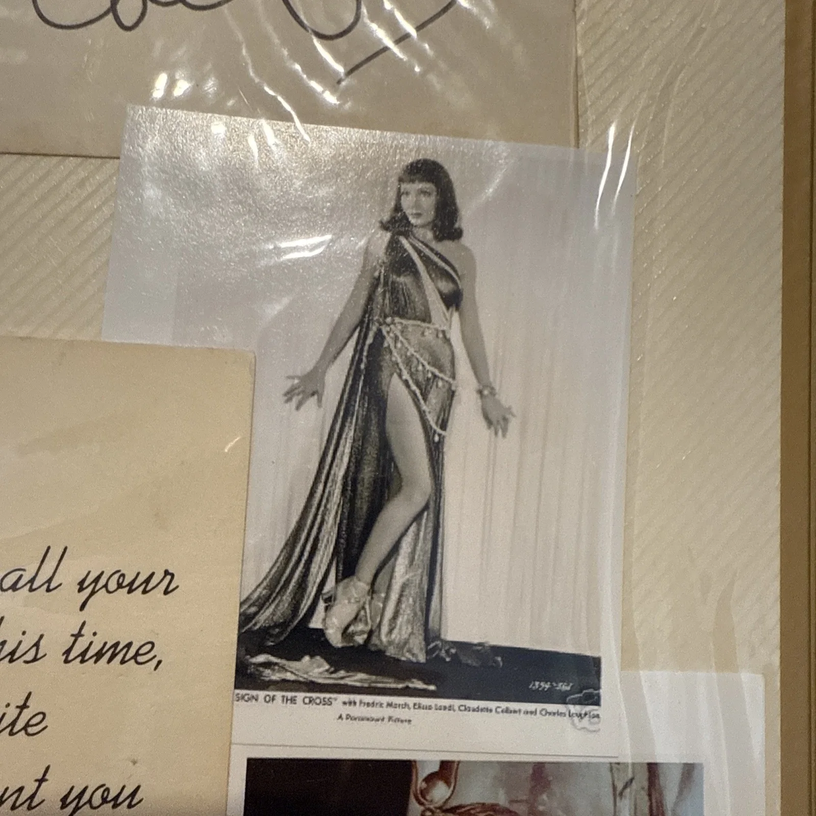 Claudette Colbert — Claudette Colbert 2 Autographs And Fan Letter Sign Of The Cross De Mille No COA, изображение 4
