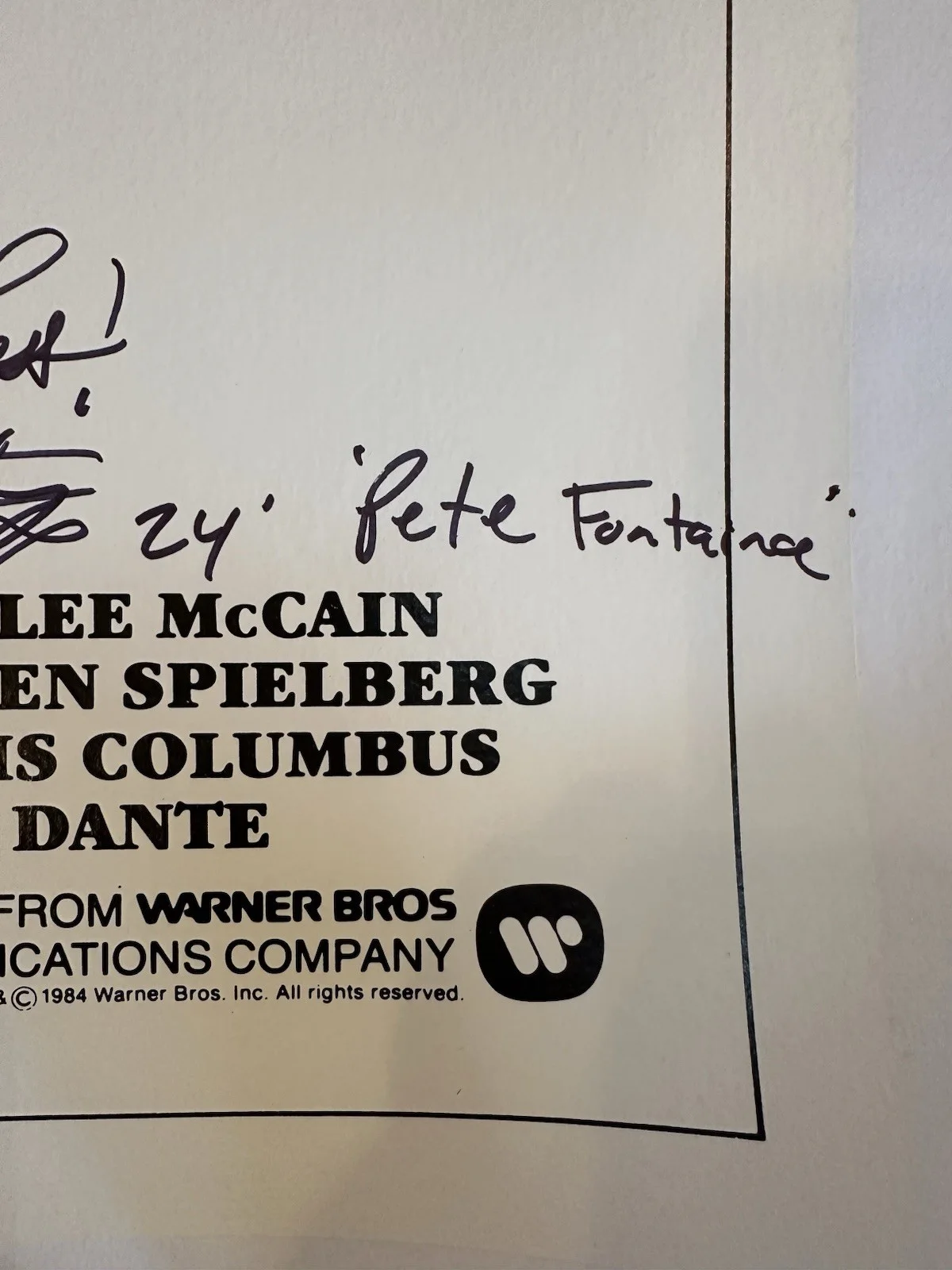 Corey Feldman, Alan Howarth, Zach Galligan, Joe Dante — The Gremlins Signed Canvas Movie Poster JSA Cert. 44 x 33.5", изображение 2