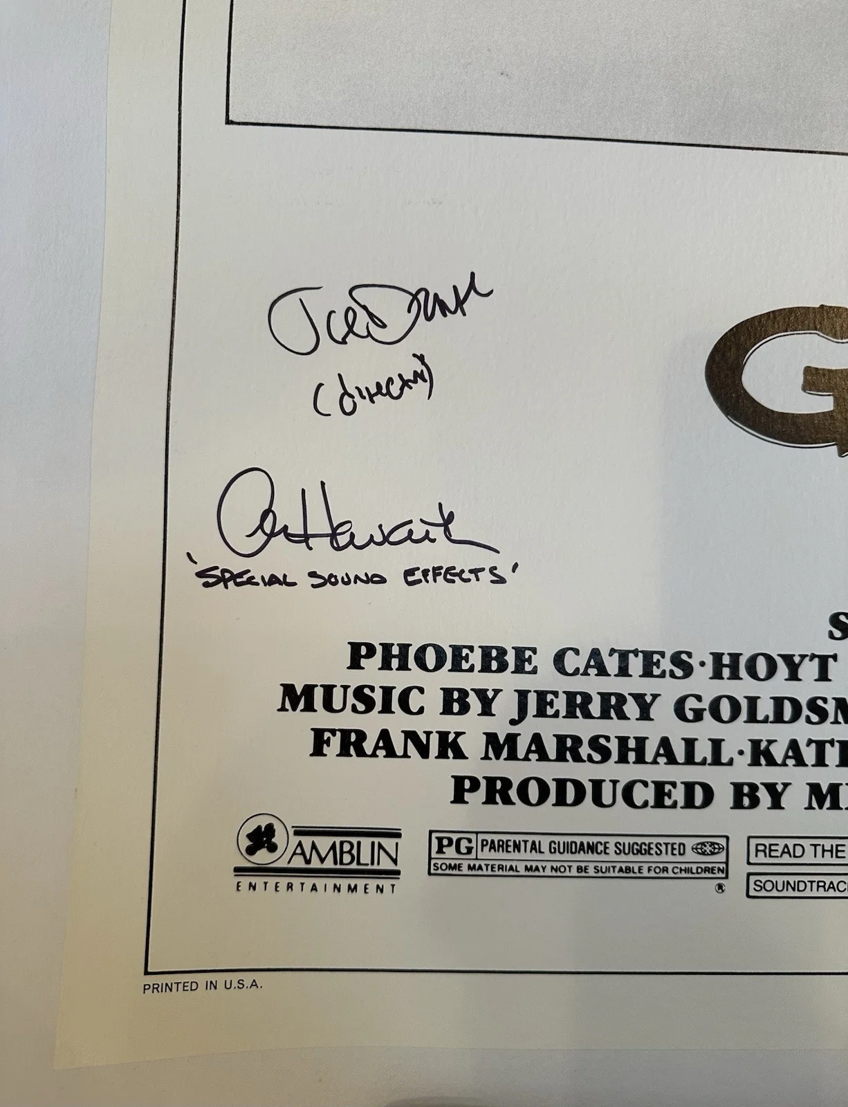Corey Feldman, Alan Howarth, Zach Galligan, Joe Dante — The Gremlins Signed Canvas Movie Poster JSA Cert. 44 x 33.5", изображение 4