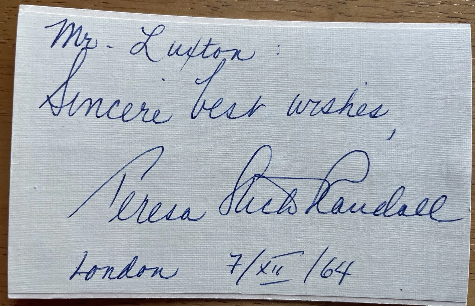 Opera Soprano Teresa Stich Randall Autograph, image 3