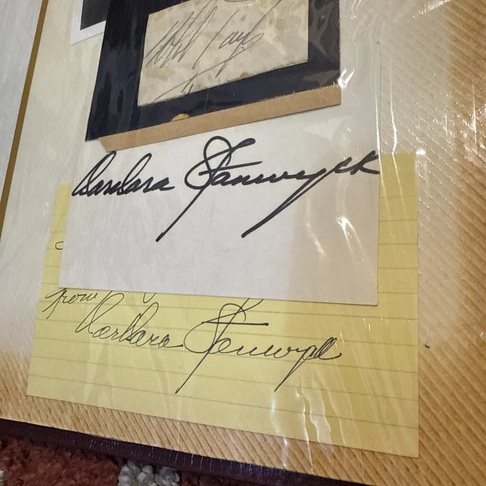 Barbara Stanwyck Robert Taylor 3 Autographs And Photo 1 Personalized No COA, изображение 3
