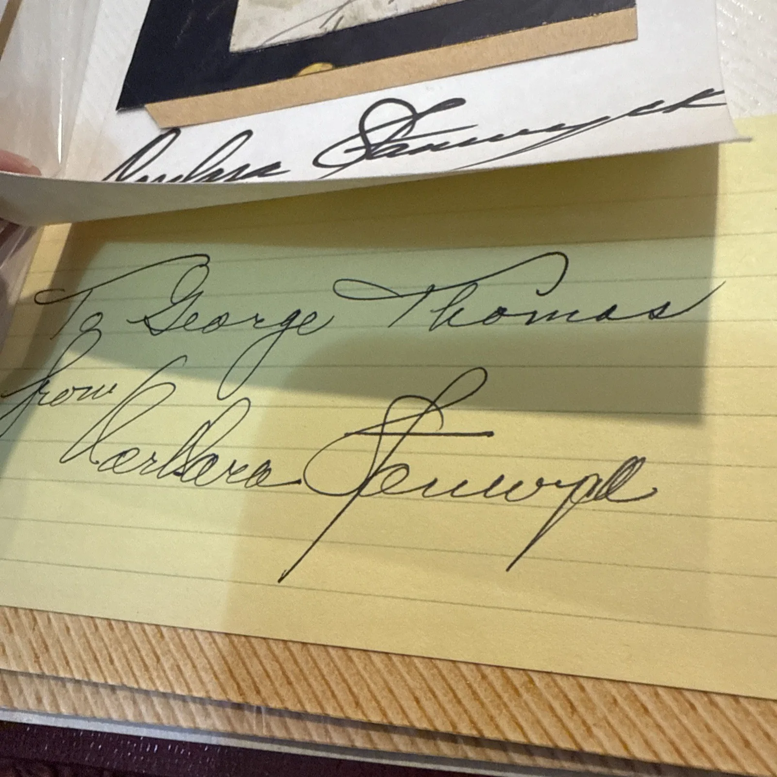Barbara Stanwyck Robert Taylor 3 Autographs And Photo 1 Personalized No COA, изображение 4