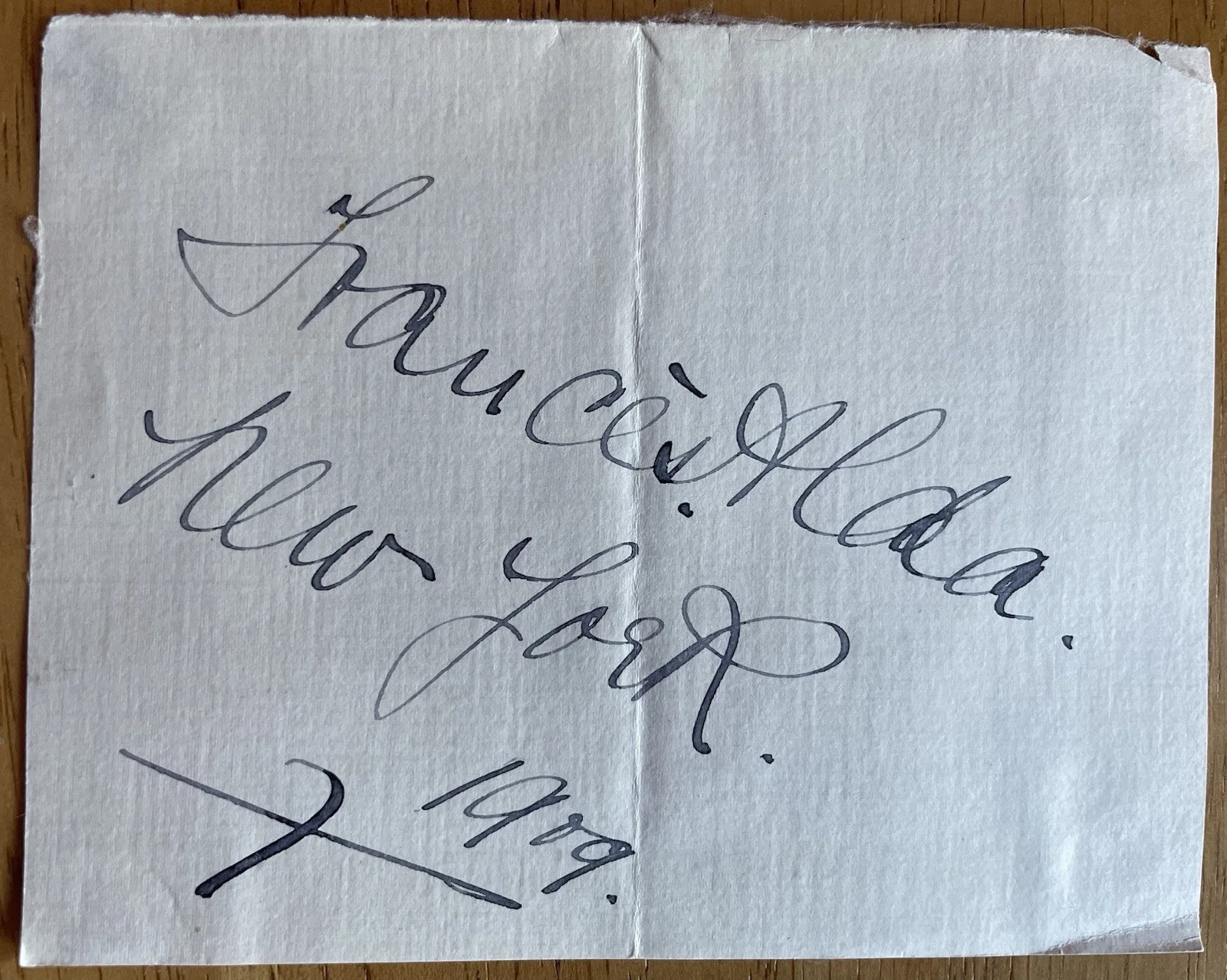 Opera Soprano Frances Alda Autograph, image 2