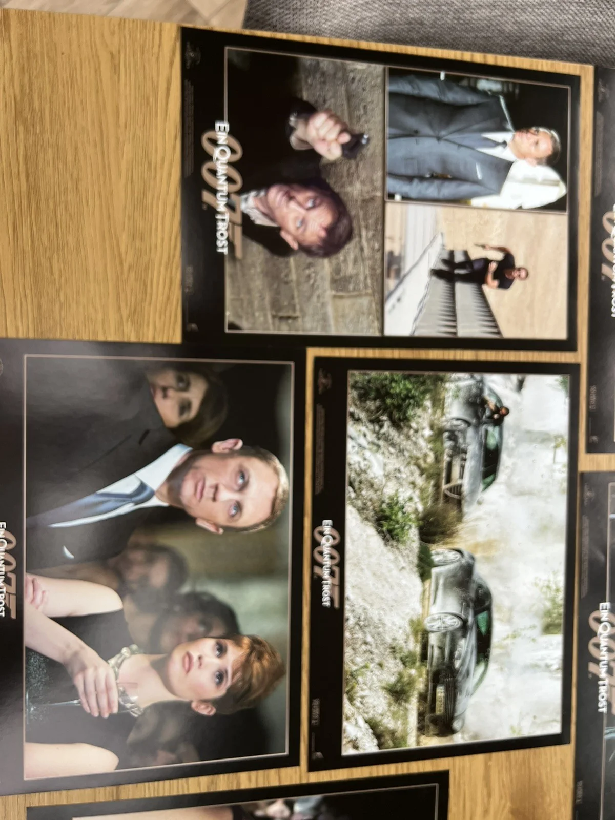 Set Of 8 Original German James Bond Quantum of Solace Lobby Cards FOH Stills, изображение 3