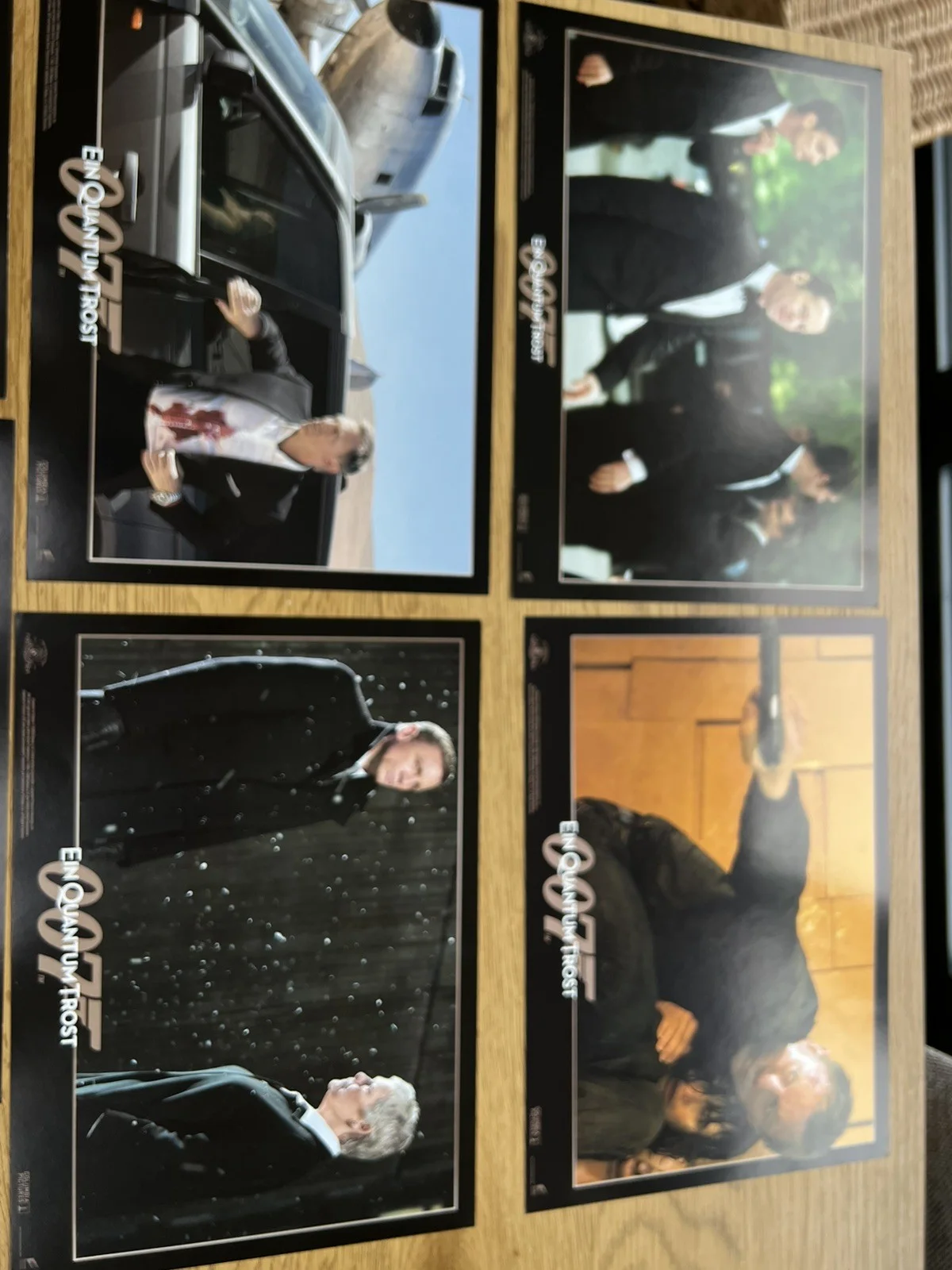 Set Of 8 Original German James Bond Quantum of Solace Lobby Cards FOH Stills, изображение 4