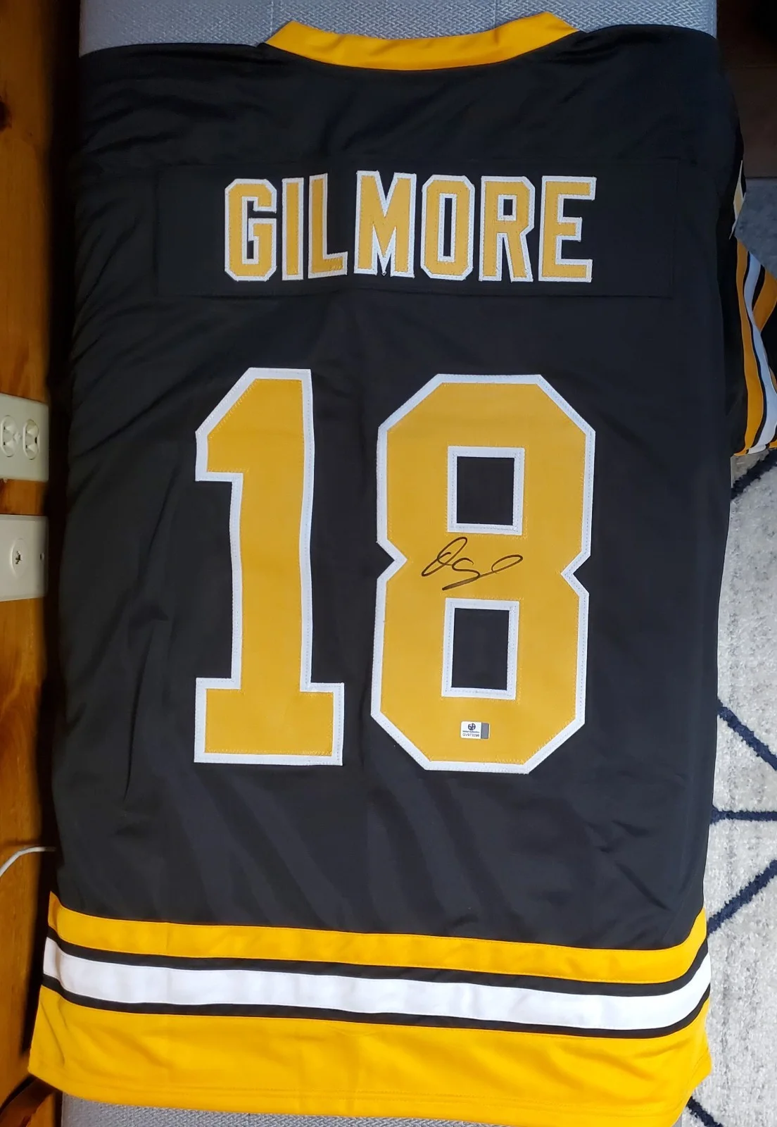 ADAM SANDLER Hand Signed CUSTOM HAPPY GILMORE Boston Jersey W/COA, изображение 3